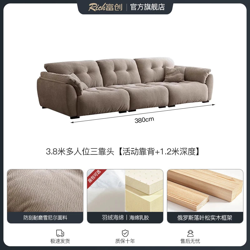 Designer Style Minimalistic Sofa Waterproof Elegant Wooden Chaise Lounge Sofas Living Room Couch Muebles Entrance Hall Furniture