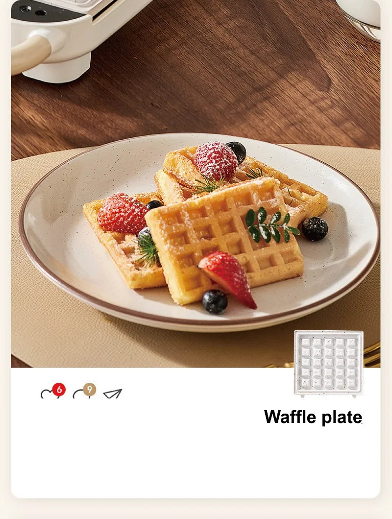 600W Electric Sandwich Machine Waffle Maker Home Toaster Multifunctional Breakfast Machine Takoyaki Pancake Donut Toast Press