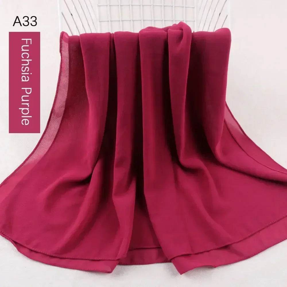 Muslim Women Chiffon Hijab Scarf Chiffon Soft Hijabs Shawl Long Scarves Wrap Headscarves For Muslim Fashion - AIAZ
