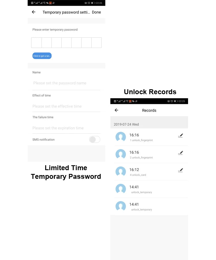 Security Home Gate Door Keys Entry RFID Card Code Password Tuya Wifi TTlock Smart Door Lock Digital Double Side Fingerprint Lock