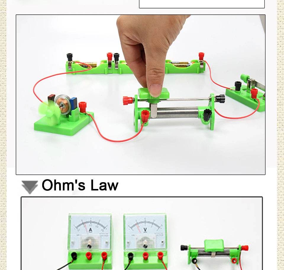 Physics Labs Basic Electricity Discovery Circuit Magnetism Experiment Kits Science Education Toy for Junior Senior High School - AIAZ