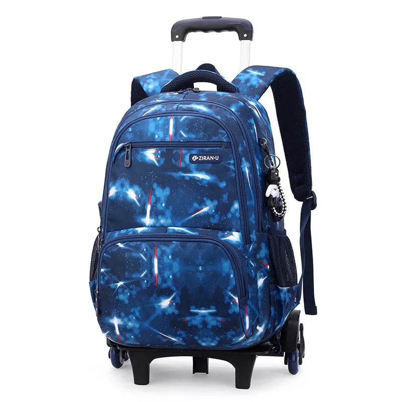 Children School bag with wheels school backpack On wheels School Trolley backpacks bags for boys wheeled School Rolling backpack - AIAZ