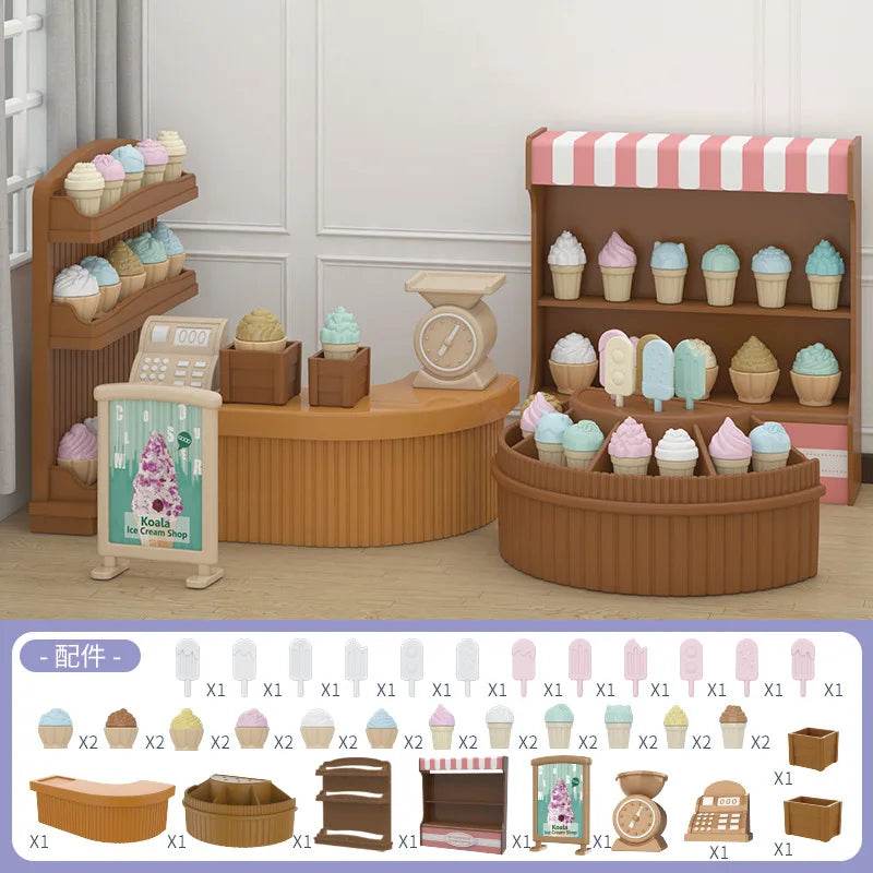 mini supermarket shopping games dollhouse furniture accessories Intellectual education toys for kid family interaction toys - AIAZ