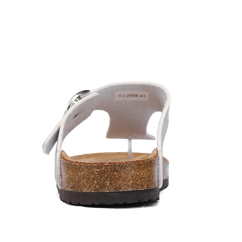 Men's Flip Flops Microfiber Leather Cork Slippers Clogs Outdoor Beach Casual Shoes Chanclas Hombre Durable Non-Slip Luxury Shoes