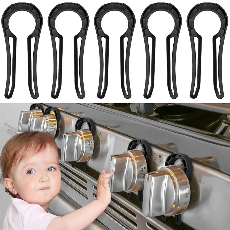Kitchen Shrinking Gas Stove Knob Lock Baby Protection Oven Knob Cover Lock Child Safety Clip To Prevent Accidental Contact