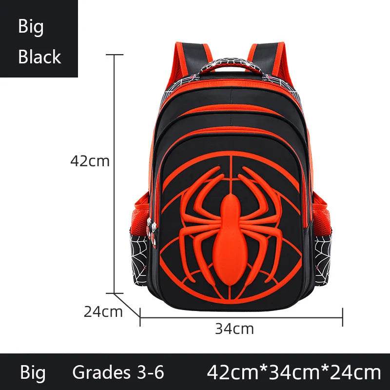 Spider Backpack+Pencil Case Set for Boys School Bag Elementary for Kids School Bag Cartoon Waterproof Primary Backpack - AIAZ