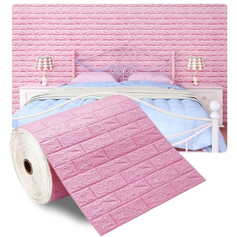 70cmx10m Self-adhesive Wallpaper Decoration Antique Foam Brick Wallpaper Living Room Bedroom Waterproof 3D Wall Sticker