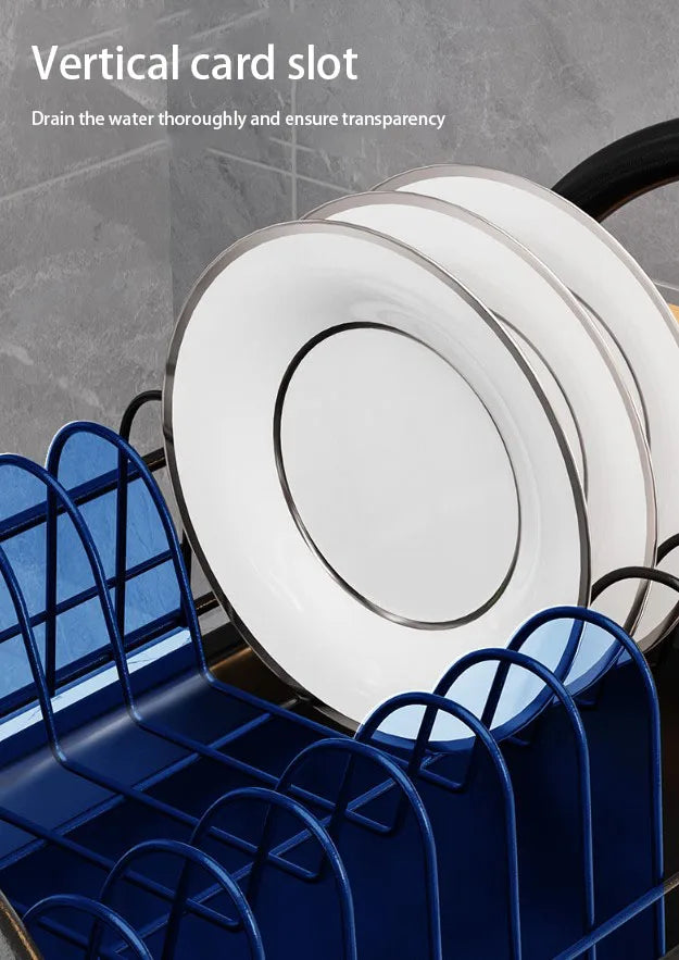 Kitchen Dish Storage Rack Countertop Water Filter Drying Bowl Basket Chopsticks Plate Storage Drain Bowl Shelf