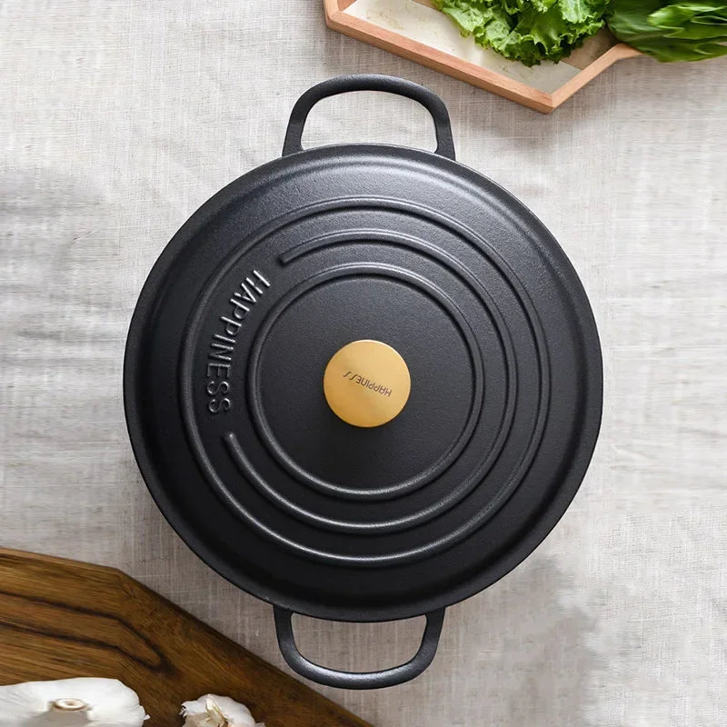 Rushed 30cm Kitchen for Queen's Pot Enamel Cast Iron Multi Functional Non Stick Stewed Pork and Chicken Soup Household Cookware