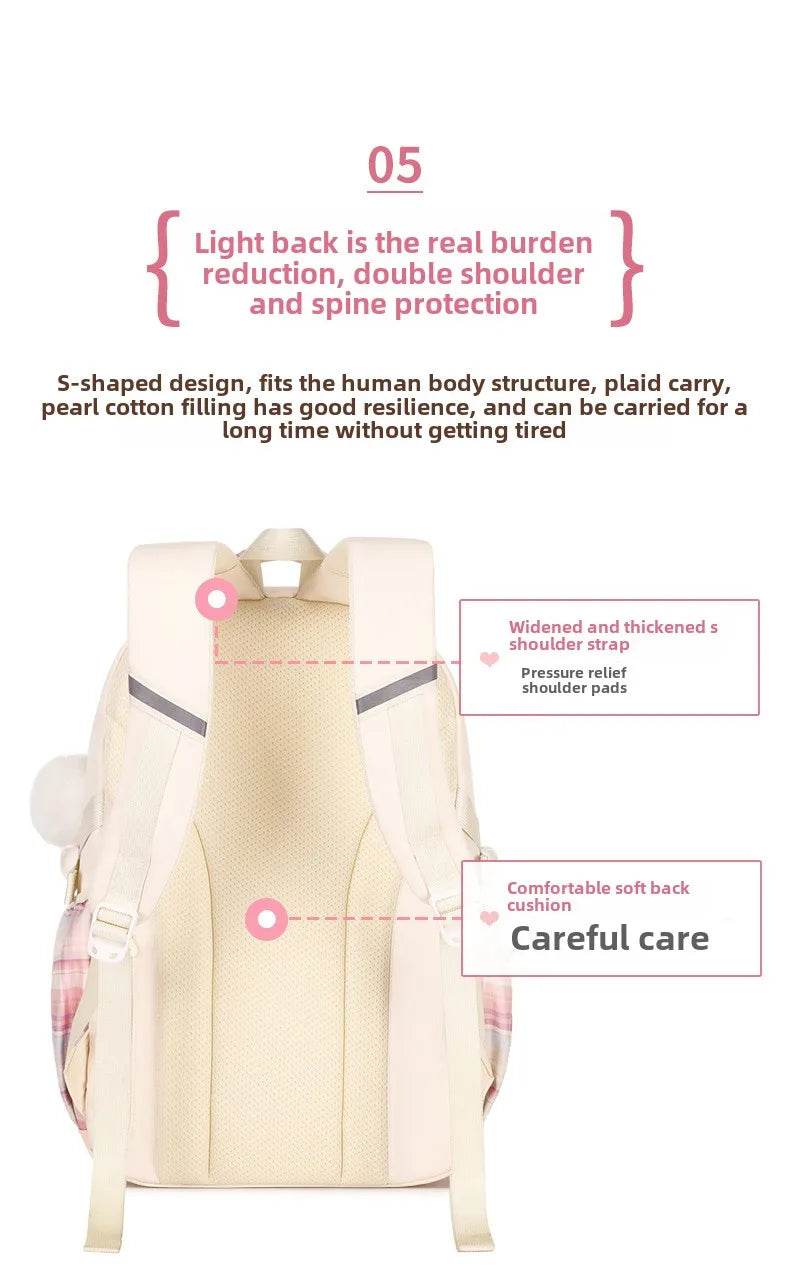 SET Backpacks for Girls School Bags Aesthetic Backpack Elementary Student Teen Girls Cute Bookbag Kids Backpack Girls mochila - AIAZ
