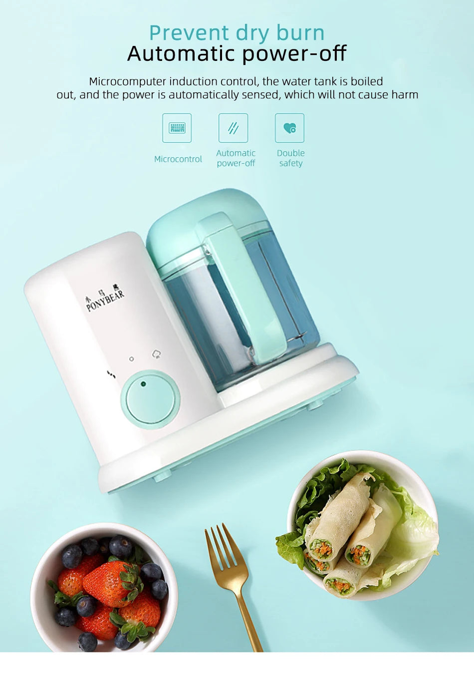 2023 New Baby Feeding Food Maker Supplement Newbron Baby Food Cooking Blenders Steamer Processor Infant Fruit Vegetable Maker