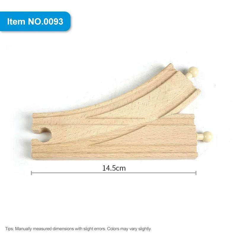 DIY Children Wooden Train Rail Track Accessories Toy Cross Track Railway Toys Compatible All Track for Kids Boys & Girls Gifts - AIAZ