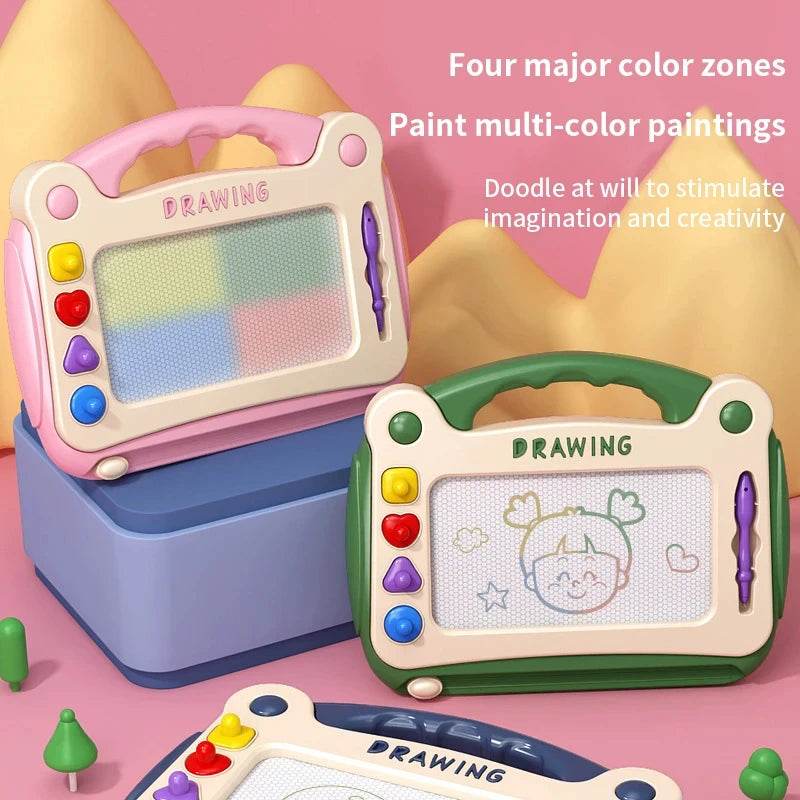 Magnetic Drawing Board Colored Graffiti Magic Eraser Drawing Board Children's Graffiti Board Art Early Education Drawing Toy - AIAZ