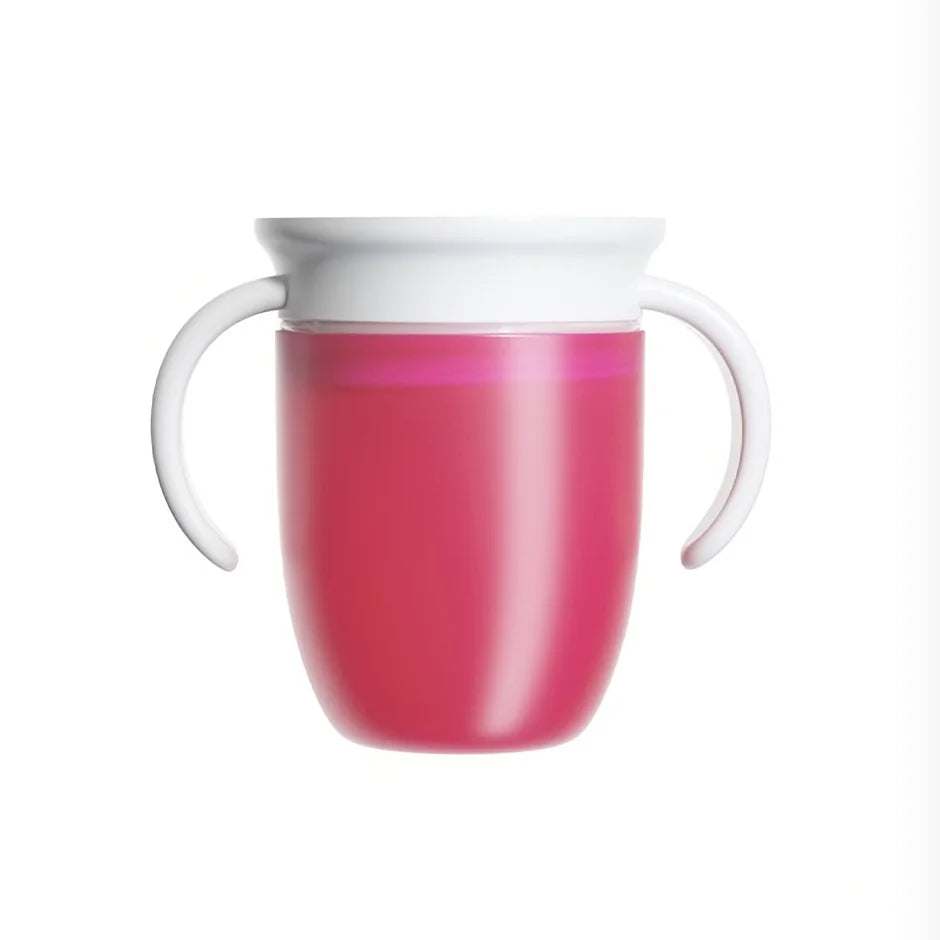 6oz/180ml -360 Trainer Cup, Baby Water Cup, Kids Learning Drinking Cup, Silicone Water Bottle with Handle