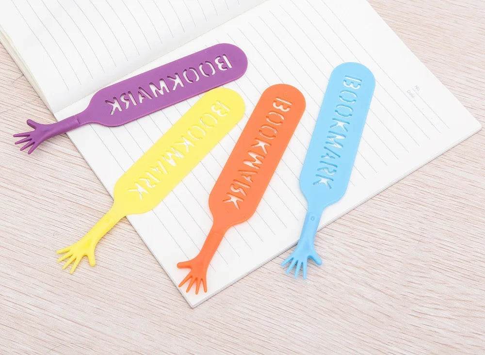 Four School Stationery Strange Bookmarks Silicone Plastic Novelty Books Reading Supplies Office Children Exquisite Gifts - AIAZ