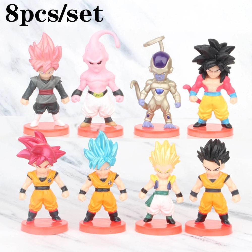 8-21PCS Dragon Ball Z Set Super Son Goku Vegeta Broly Buu Action Figure Anime Figurines Ultra Instinct Model Gifts Toys - AIAZ