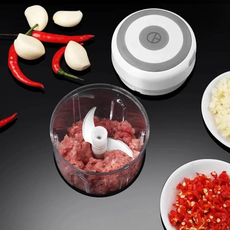 100ML/250ML Mini Electric Garlic Chopper USB Meat Grinder Garlic Masher Machine Sturdy Durable Crushed Ginger Vegetable Crusher - AIAZ