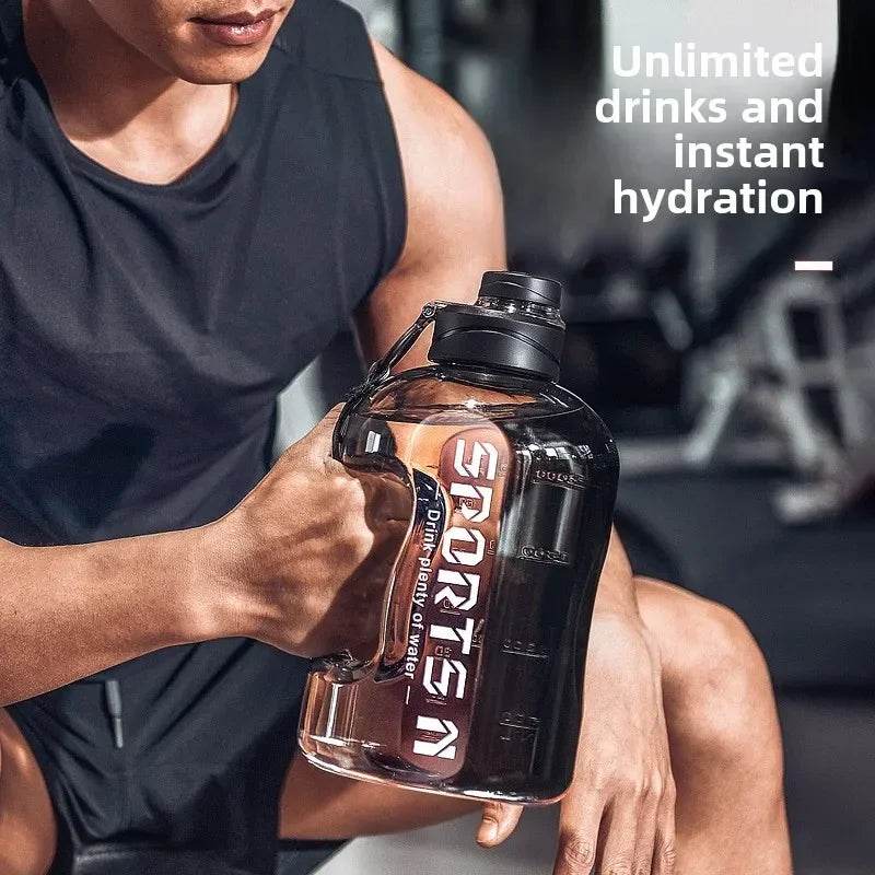 2L Water Bottle Sports Gym Water Kettle A large amount of refilling buckets in summer for Camping Travel BPA Free Drinking - AIAZ