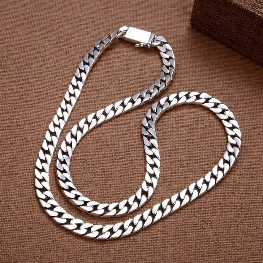 Factory Price 100% S925 Sterling Silver Miami Hiphop Cuban Trend Clavicle Chain Necklace for Man Women Boyfriends Jewelry