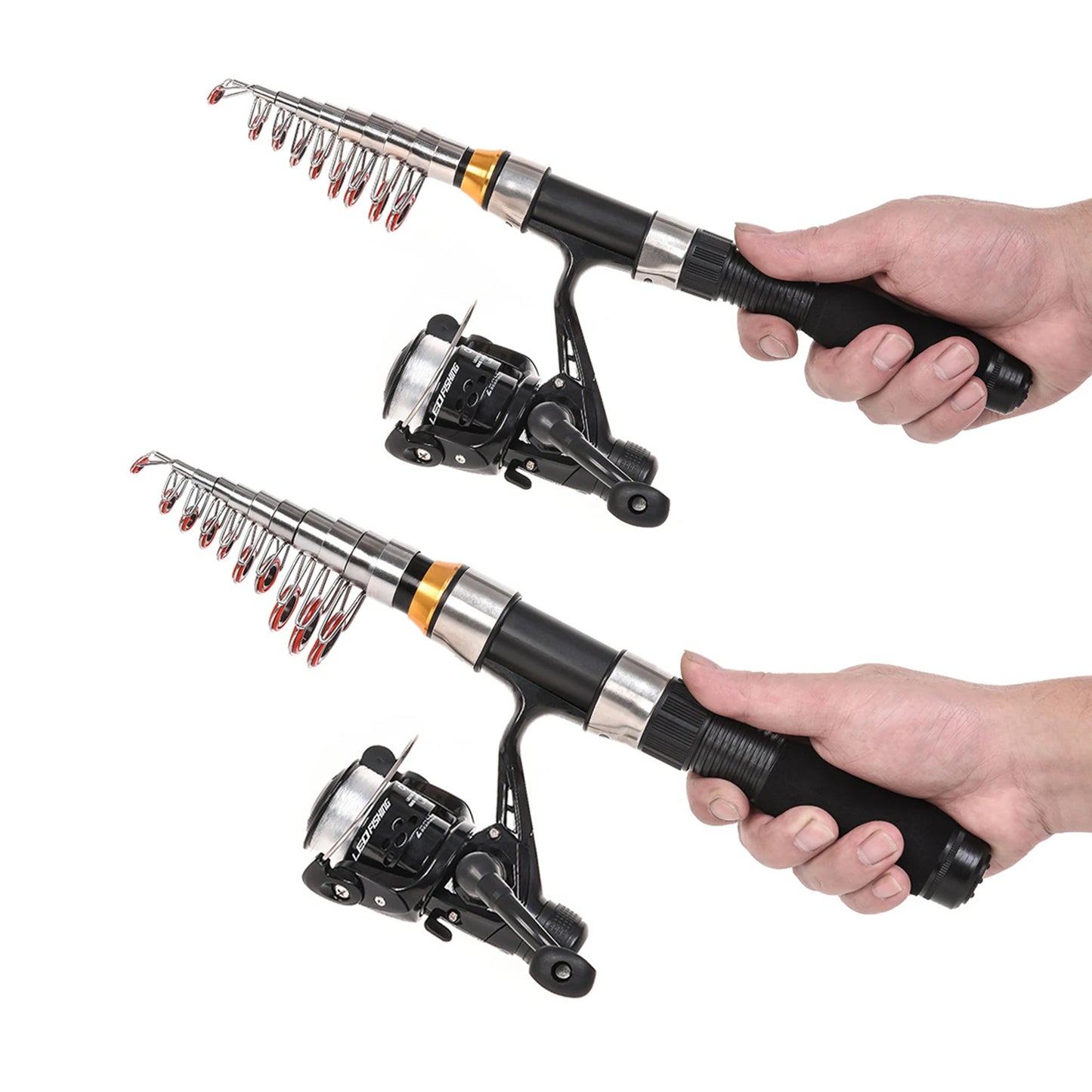 Lixada 2.1m 2.3 m Telescopic Fishing Rod Reel Combo Full Kit Carbon Fiber Rod Pole Spinning Reel Fishing Bag Case Pesca Gear Set