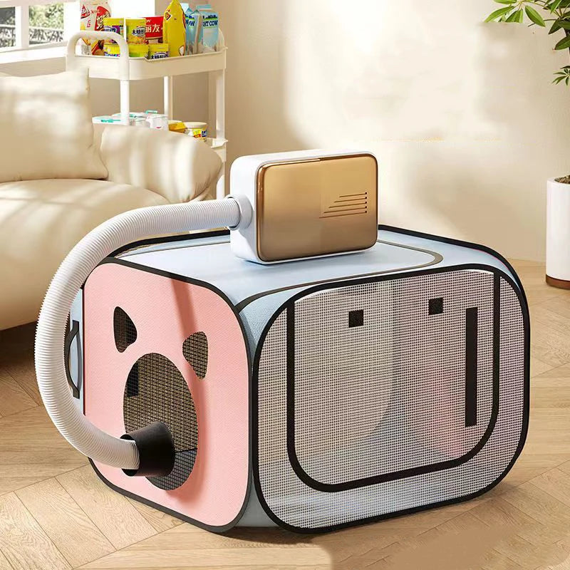 Portable Foldable Cat Hair Drying Box Tent Household Pet Hair Dryer Clean Grooming House Bag Pet Dryer Box