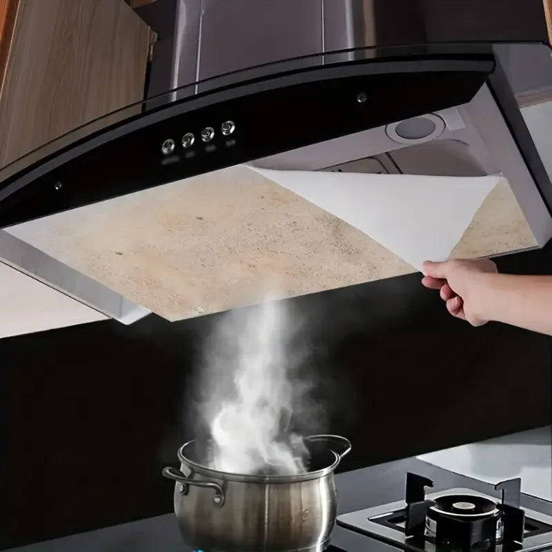 12-60PCS Disposable Oil-Absorbing Paper Kitchen Range Hood Attract Oiled Paper Filter Screen Side Suction Oil-absorbing Cotton