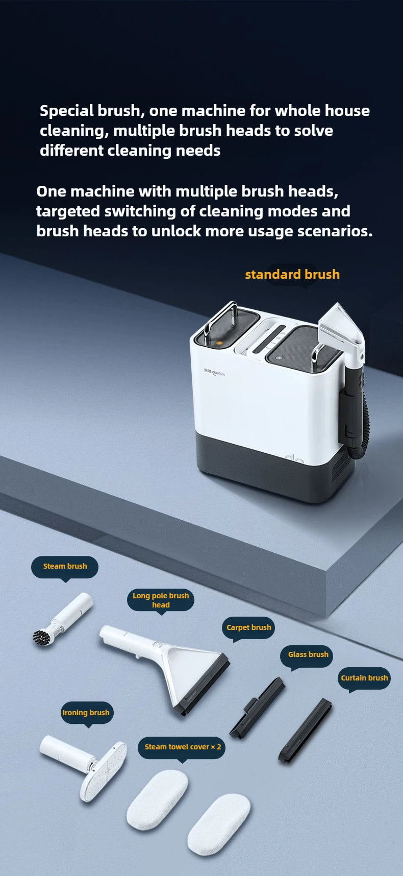 Donlim Dl-7901 Steam Cleaning Machine High-temperature Steam Household Cloth Carpet Kitchen Cleaning Machine 220V