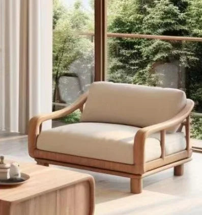 Minimalistic Wooden Sofa Stools Recliners Modern 3 Seater Lazy Living Room Couch Lounge Mini China Sofas Camas Furniture