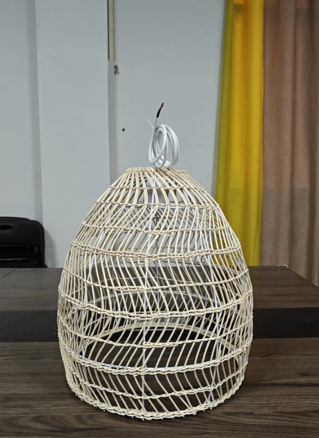 Japanese Style Wooden Woven Handmade Pendant Lights Restaurant Bedroom Study Room Chandelier Pastoral Rattan Tatami Chandeliers