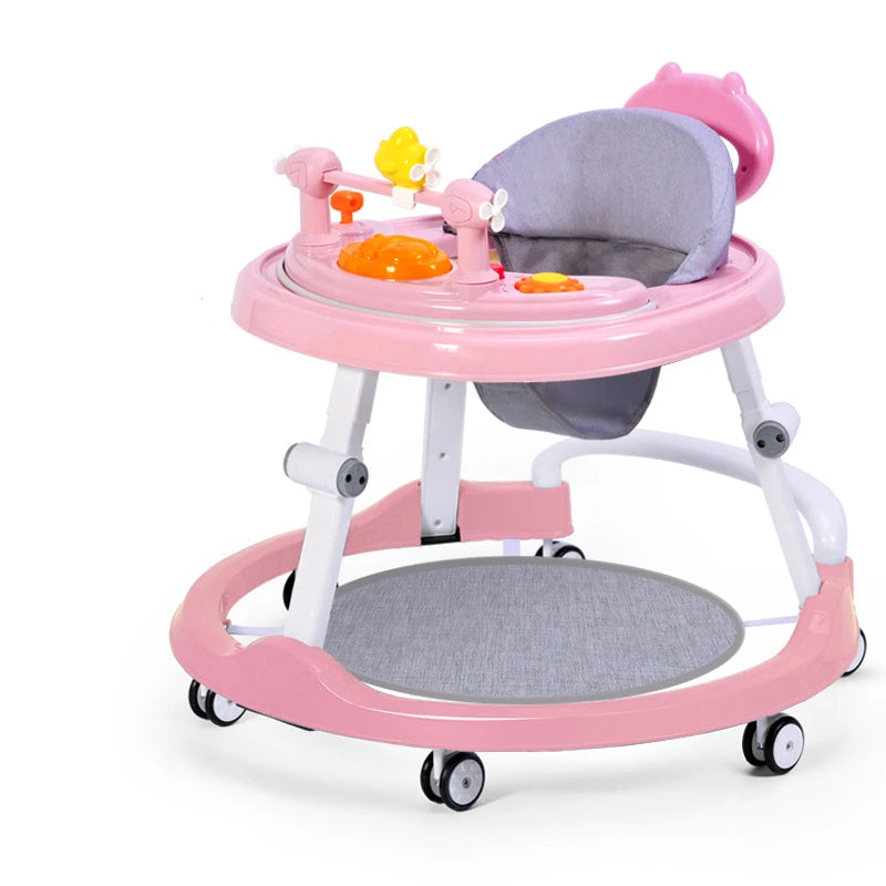 Walker with Music Anti O-shaped Legs Multifunctional Anti Fall and Anti Roll Suitable for Both Male and Female Infants