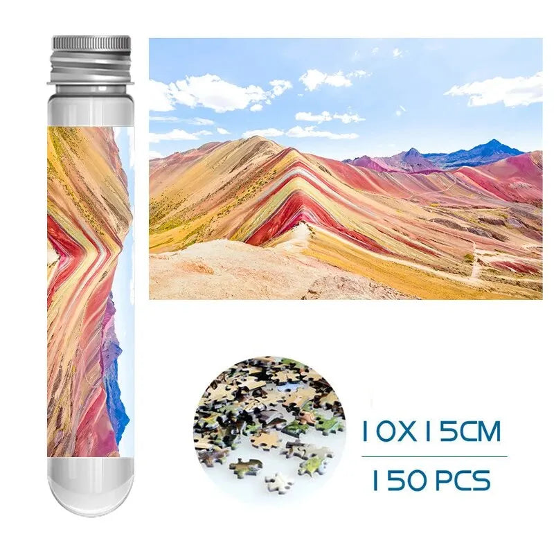 MaxRenard Jigsaw Puzzle Mini Pieces 150pcs Test Tube Educational Toy Family Game Portable Leisure Toy