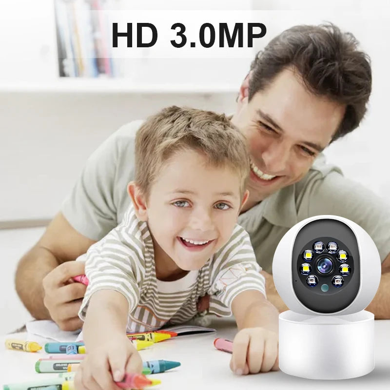 HD 5MP WiFi Camera Home AI Smart Baby Monitor Wireless 2-Way Audio Color Night Vision Home Security Surveillance IP PTZ Camera