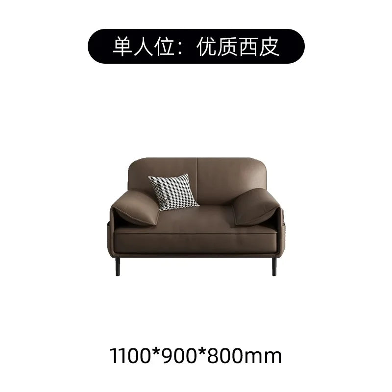 Comfortable Adult Sofa Simple Modern Leather Italian Light Luxury Sofas Business Reception Designer Sillon Cama Home Furniture