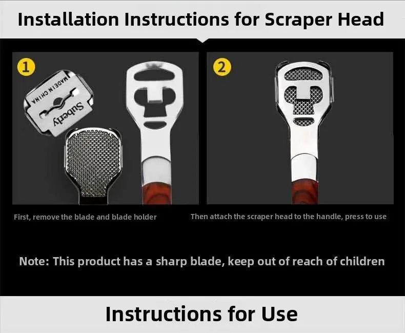 Foot Care Tool Kit Profional Dead Skin Removal Foot File Set with 0 Blades Foot Scraper Board Personal Hygiene Tool