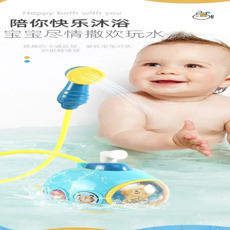 Radish Submarine Shower Baby Bath Toy Infant Play Electric Shower Children Play Water Bath Artifact