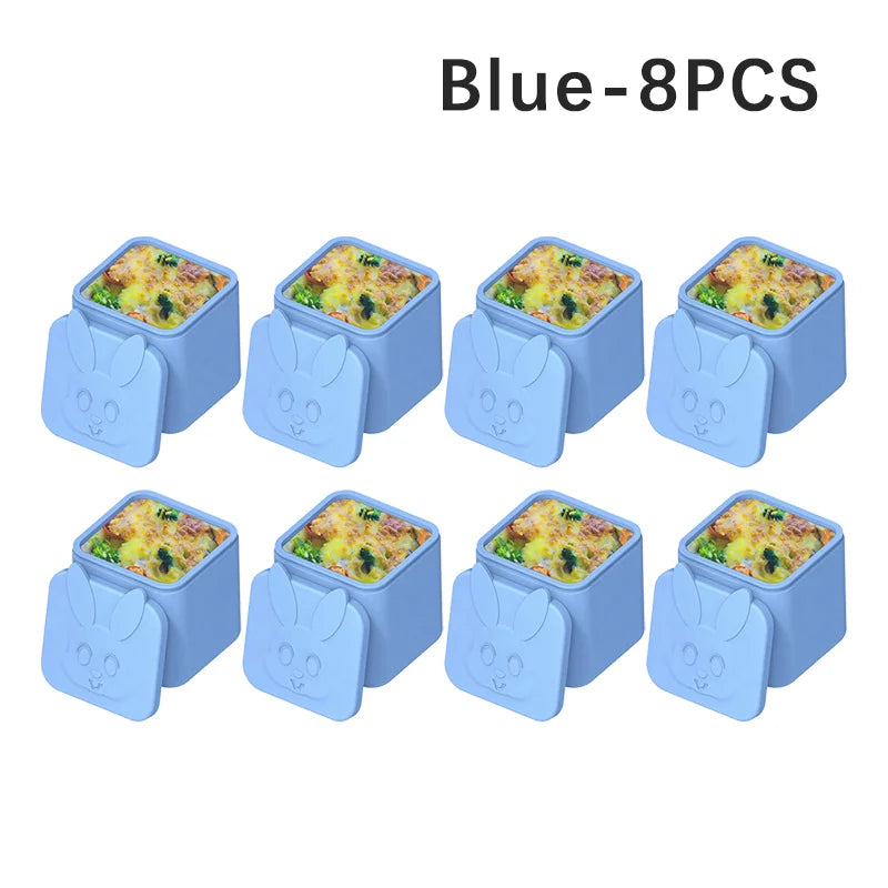 Non-stick Silicone Lunch Box For Kids Sauce container With Lid Small Lunch Box Accessories Dip Container Food storage container