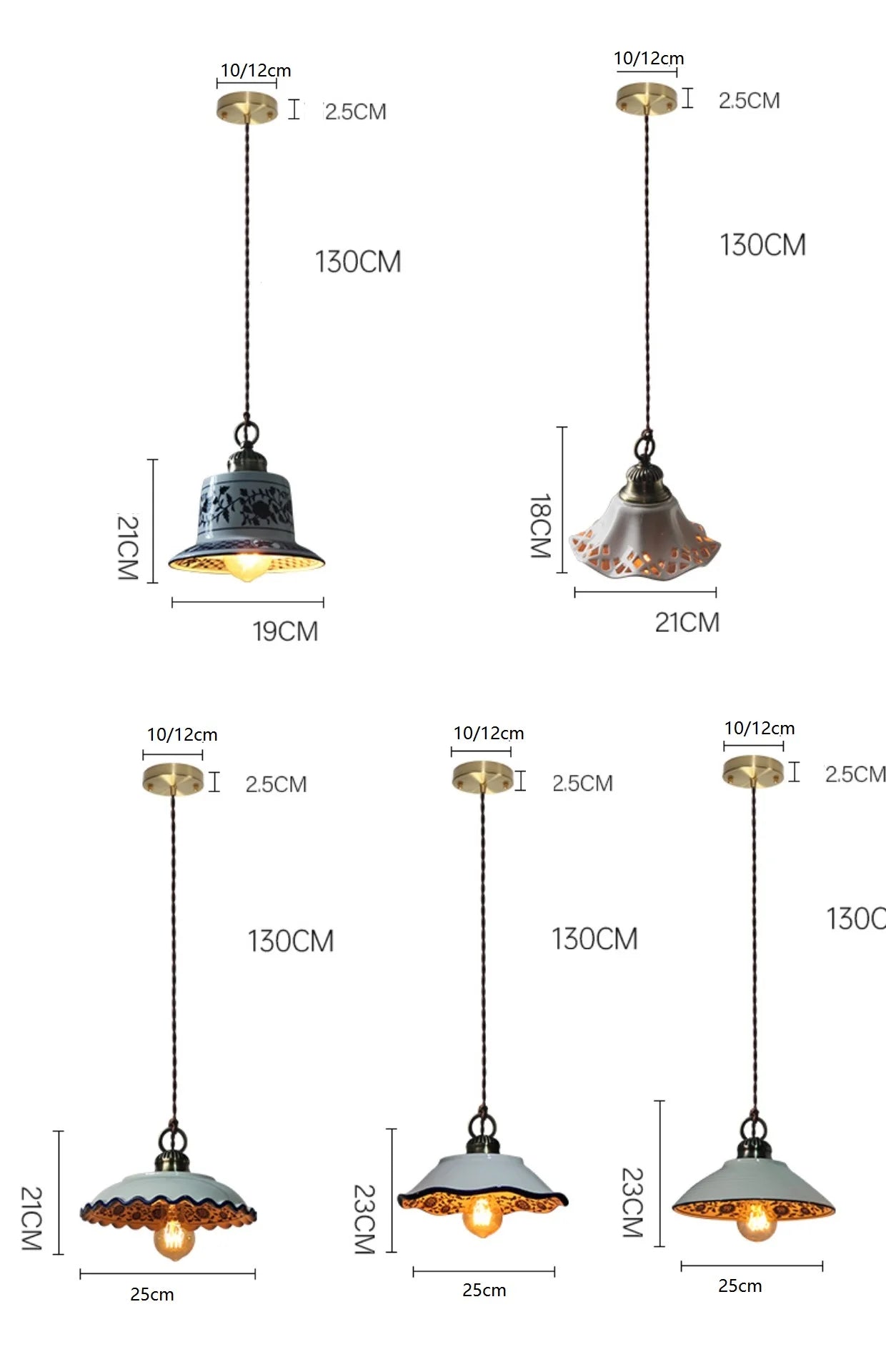 IWHD Modern Simple Ceramic LED Pendant Lamp Home Indoor Decor Lighting Bedroom Restaurant Dinning Living Room Lights Hanglamp