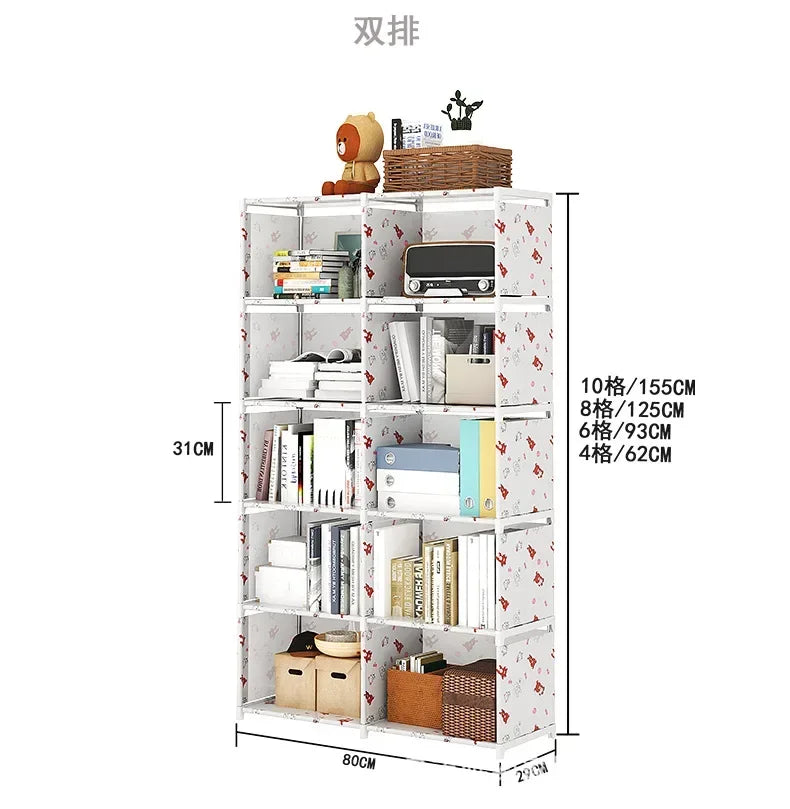 Floor To Ceiling Household Simple Bookshelf, Desktop Storage Shelf, Simple Children's Bookshelf, Multi-layer Miscellaneous Shelf