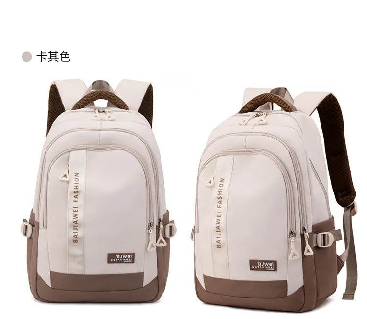 BAIJIAWEI brand college and high school student school backpacks Nylon orthopedic school bags reduces the burden girls schoolbag - AIAZ