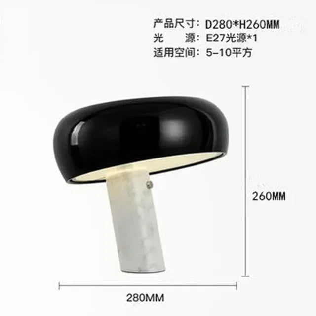 Italian Luxury Designer Mushroom Marble Desk Lamp Modern Children's Study LED Table Lamps Living Room Bedroom Decorative Lights