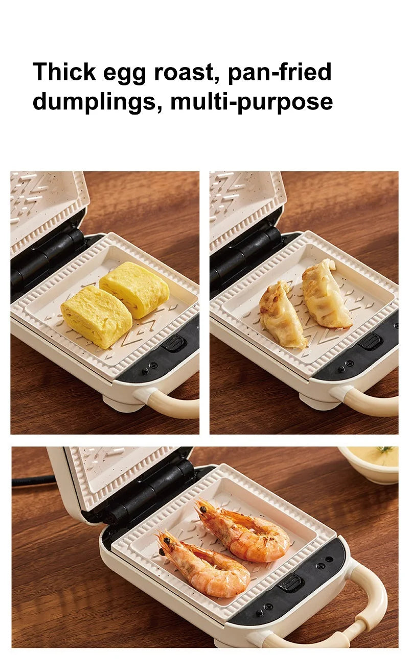 600W Electric Sandwich Machine Waffle Maker Home Toaster Multifunctional Breakfast Machine Takoyaki Pancake Donut Toast Press