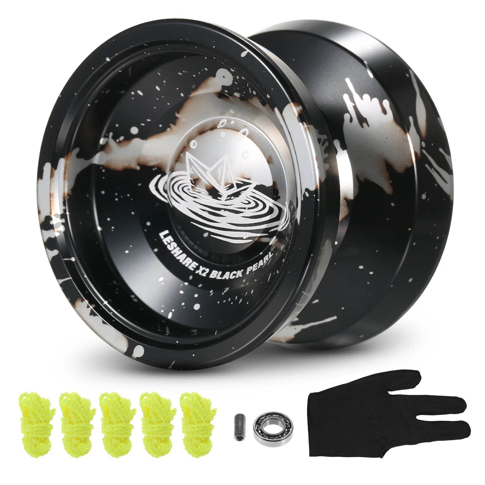 LESHARE Yoyo Ball Aluminum String Trick YoYo Balls Competitive Yo Yo Gift with Bearing Strings and Gloves Classic Toys - AIAZ