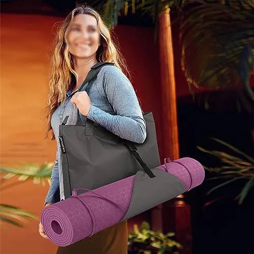 Large Capacity Yoga Bags Canvas Durable Travel Bag Yoga Mat Gym Bag With Phone Zip Pocket