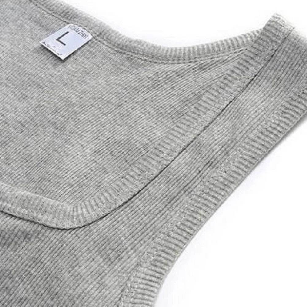 2024 New Men's Pure Cotton Tight Vest Casual Sports Tank Tops Middle-aged Sleeveless Basic Tops Quick Drying Bodybuilding Vest - AIAZ