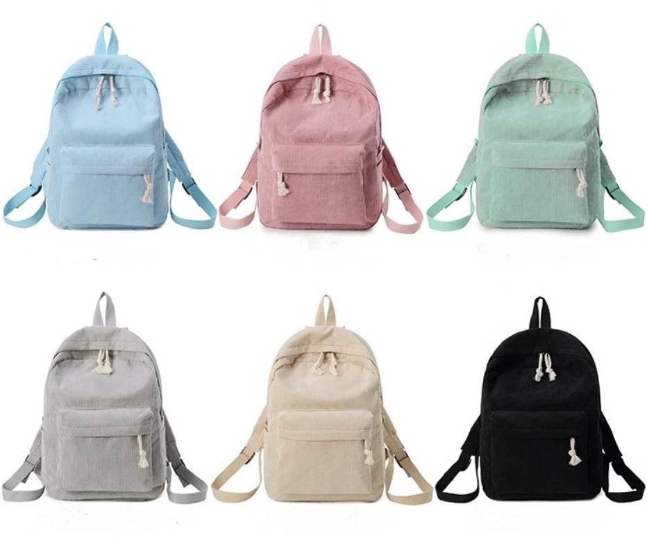 Personalized Kids Backpack, Embroidered Corduroy Backpack,Back to School, Kid name backpack,school bag college,toddler,with name - AIAZ