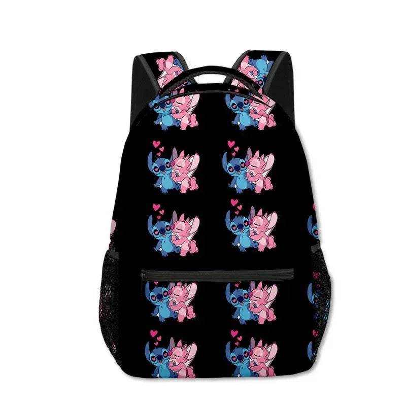 Stitch Primary School Student Anime Backpack Cartoon Large Capacity School Bag Printing Anime Kawaii Cartoon School Bag Mochila - AIAZ