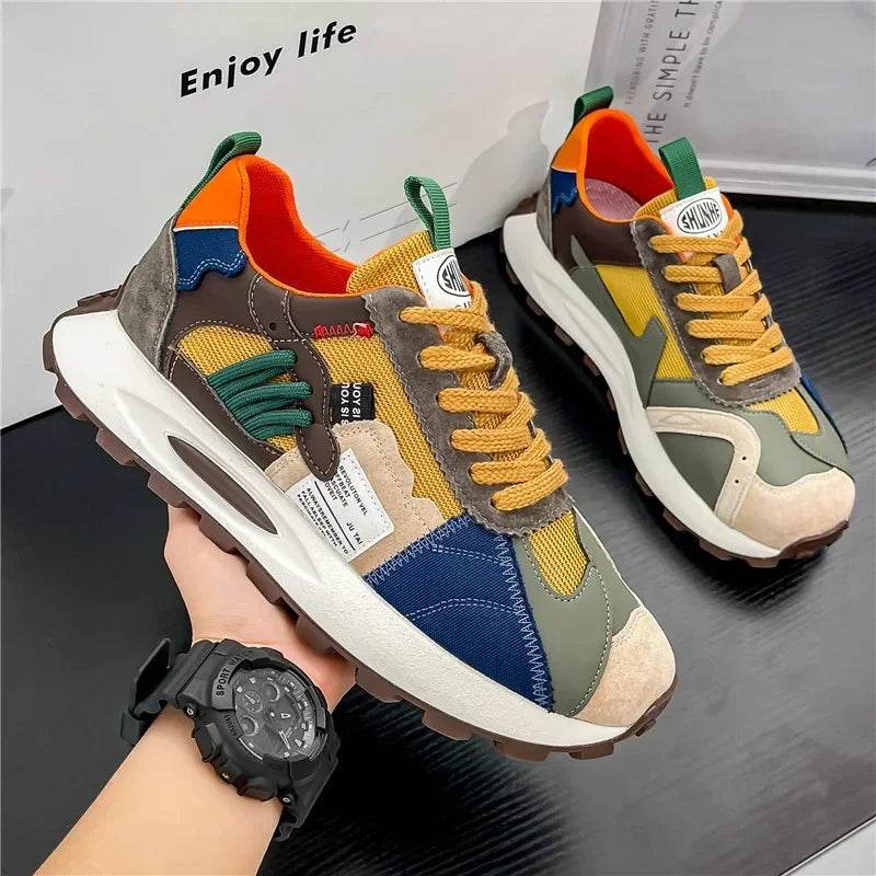 Men's Sports Shoes Male Casual Shoe platform Wear-resistant Shock-absorbing Anti Slip Comfortable Men Shoes Zapatillas De Hombre - AIAZ