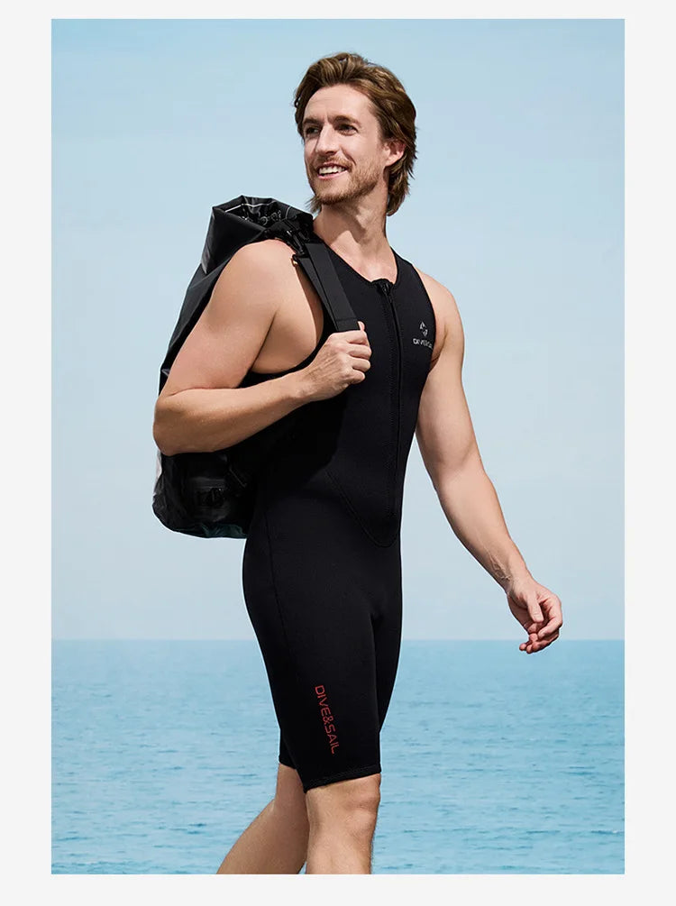 2MM Diving Pants Sunscreen Cold Proof Warm Men Women Neoprene Diving Vest Sleeveless Wetsuit Top Surfing Snorkeling