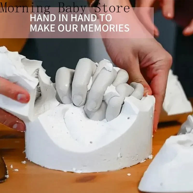 DIY Couples Hand Model Casting Clone Powder Kit Handmade Mold Crafts Valentine's Day Gift Wedding Anniversary Accessories