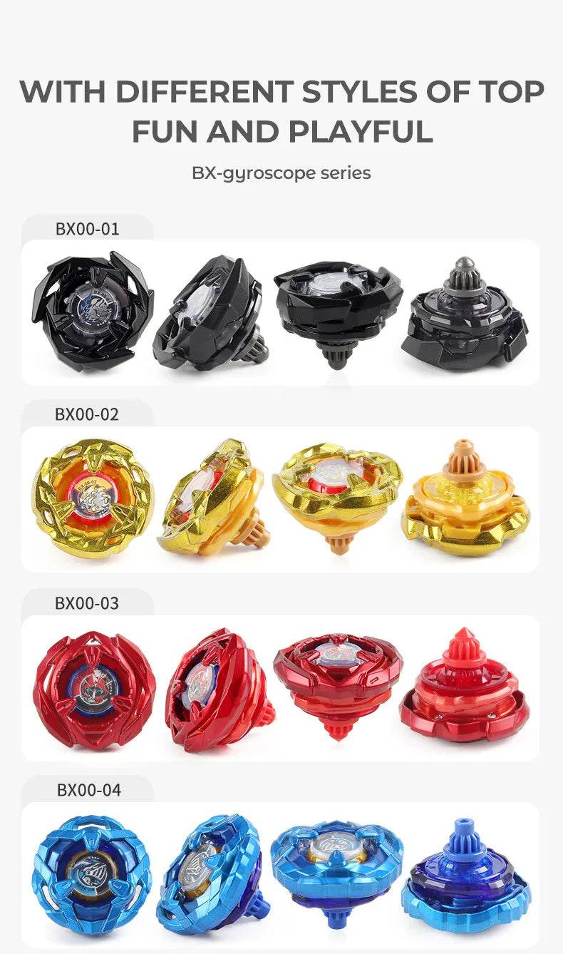 8 PCS BX Bey X with Grip and Launchers Tool box Set Toys - AIAZ